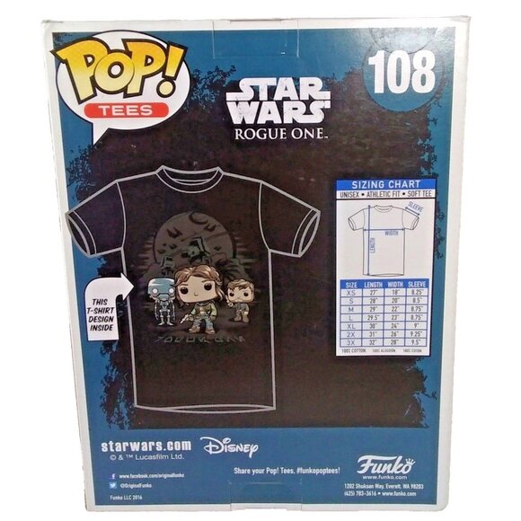 Funko Pop! Unisex Medium Star Wars Rogue One Graphic T-Shirt Limited Edition - Picture 2 of 7